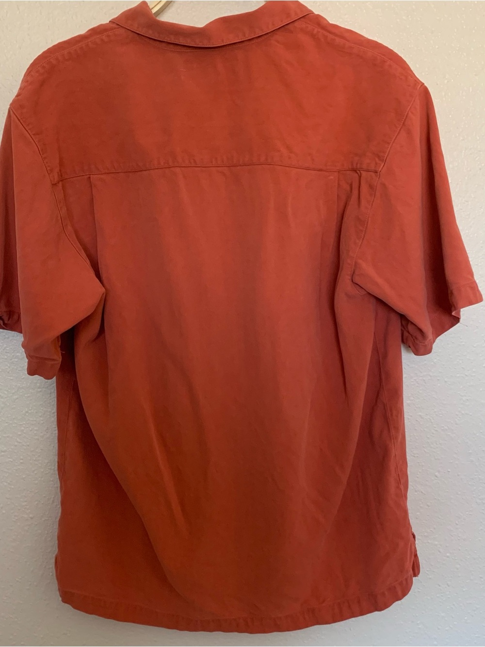 Tommy Bahama Short-Sleeve Button-Down Shirt — Rust Orange - Picture 2 of 3